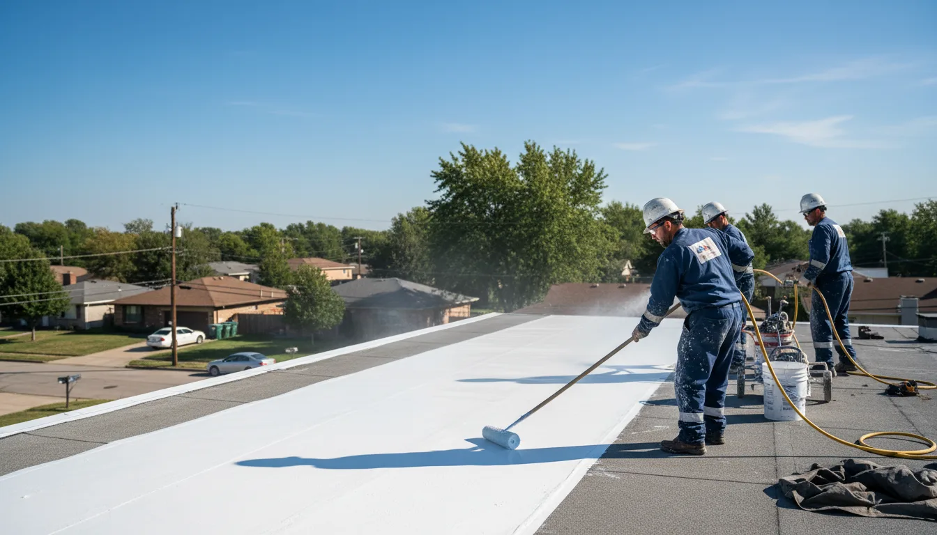 Commercial roof coating in Monee, IL near me